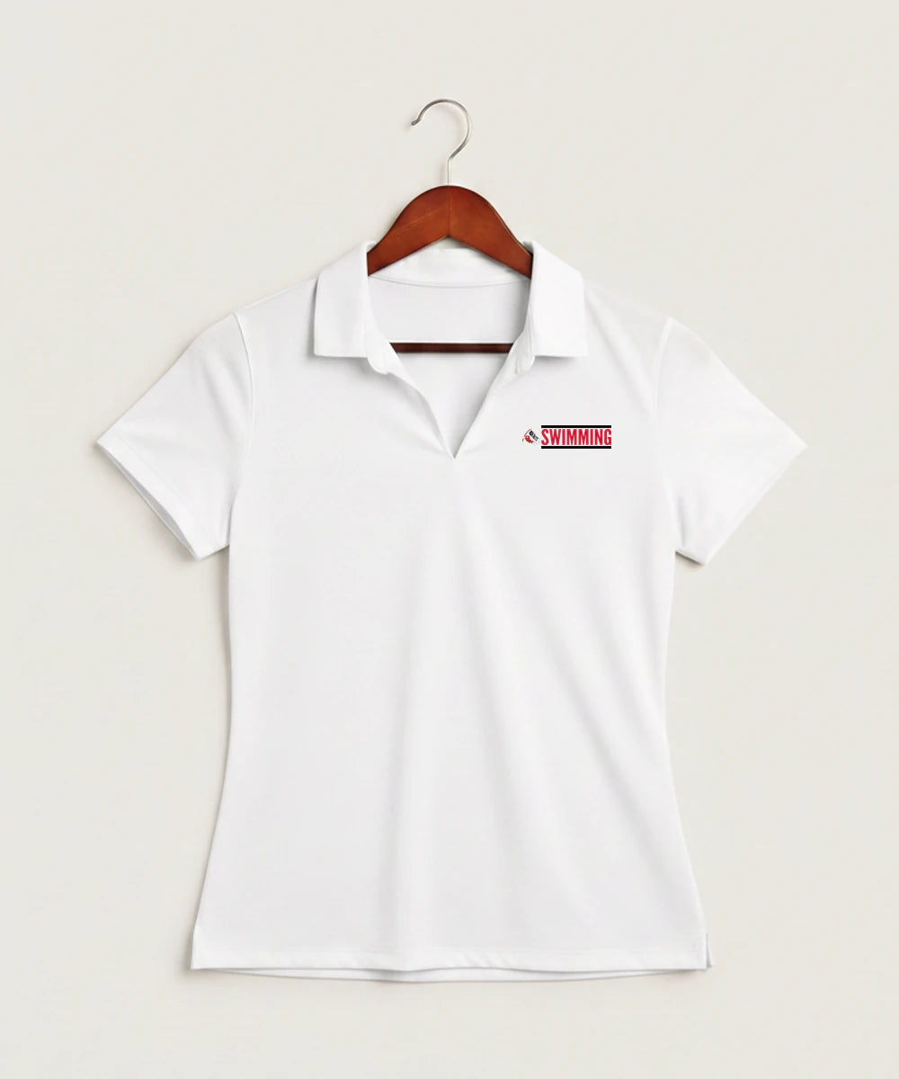John Marshall High School Swim Dive Girls - White Polo - Left Chest