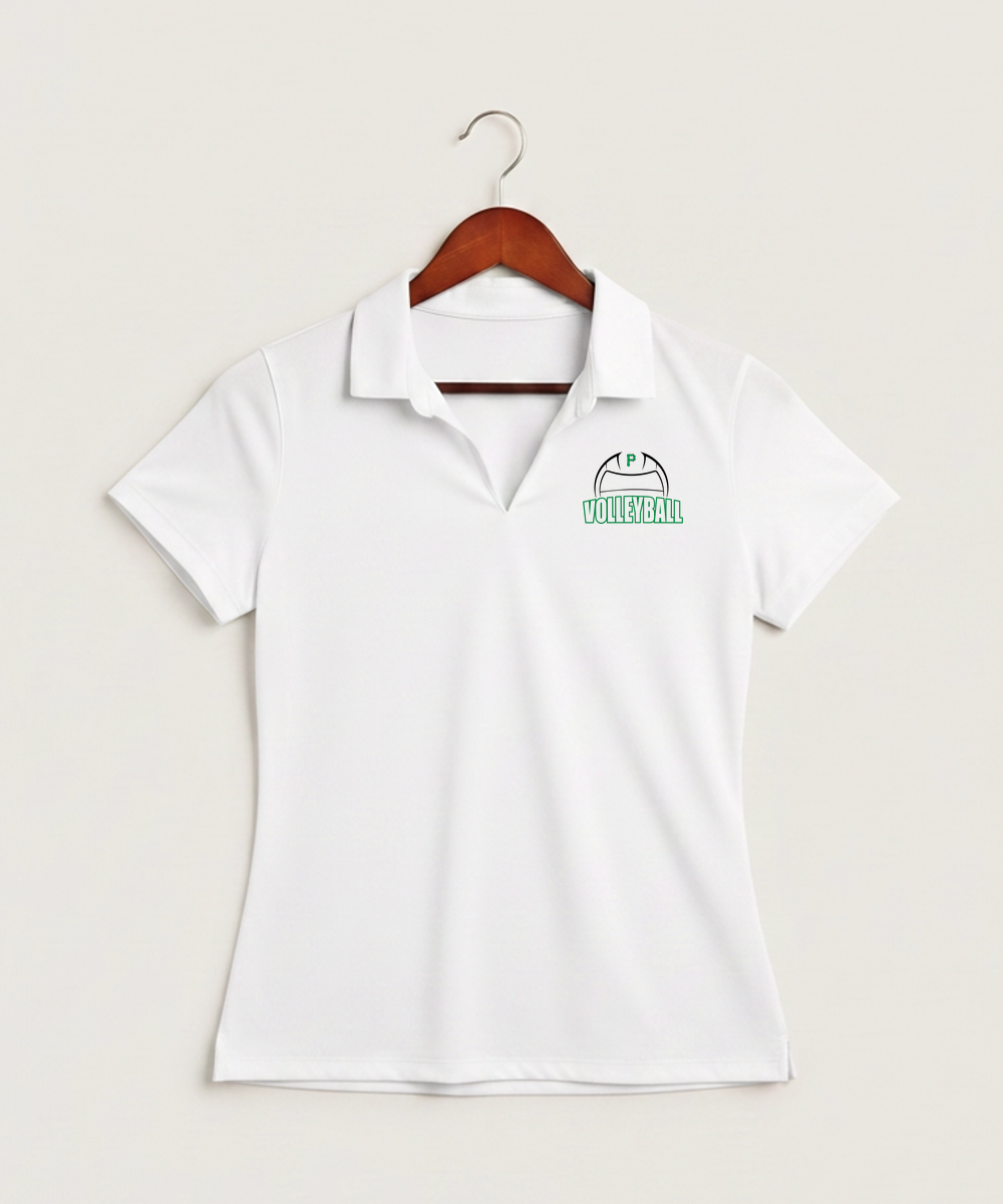 Pipestone Area High School Volleyball (Girls) - White Polo - Left Chest