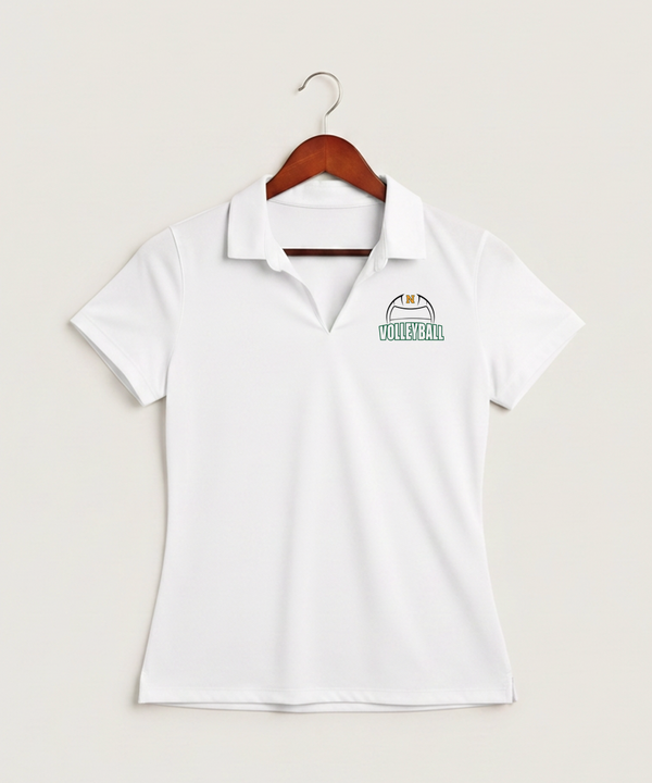 Nevis High School Volleyball (Girls) - White Polo - Left Chest
