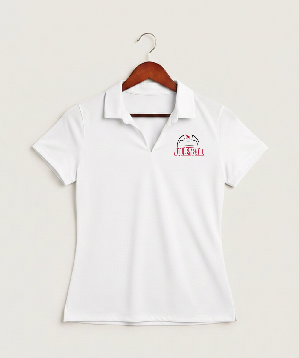 Mcgregor High School Volleyball (Girls) - White Polo - Left Chest