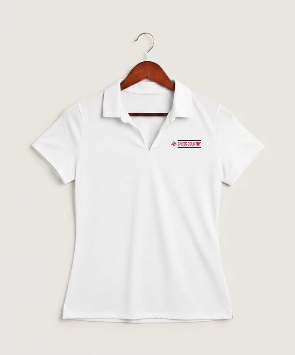 John Marshall High School Cross Country (Coed) - White Polo - Left Chest
