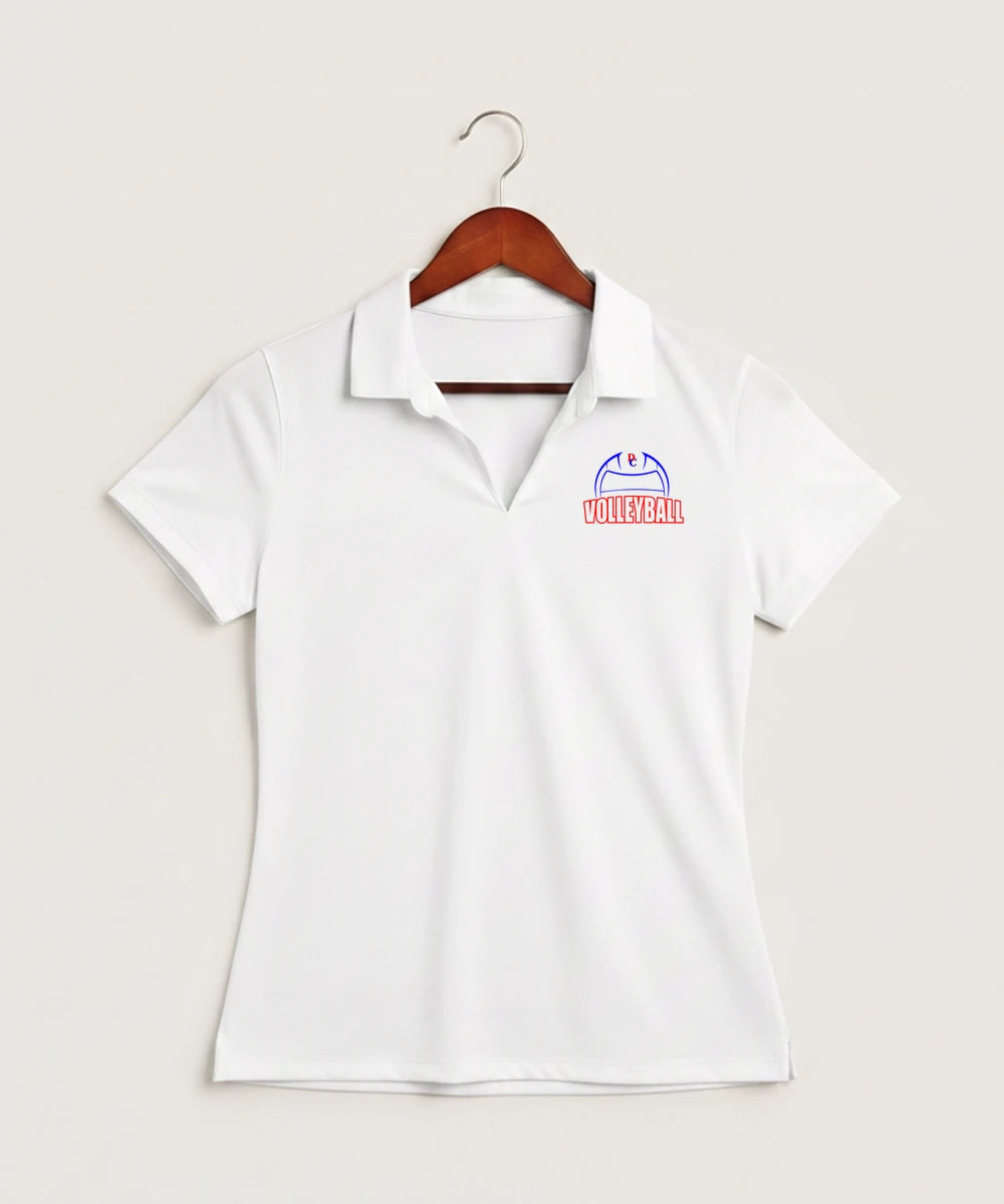 Davenport Central High School Volleyball (Girls) - White Polo - Left Chest