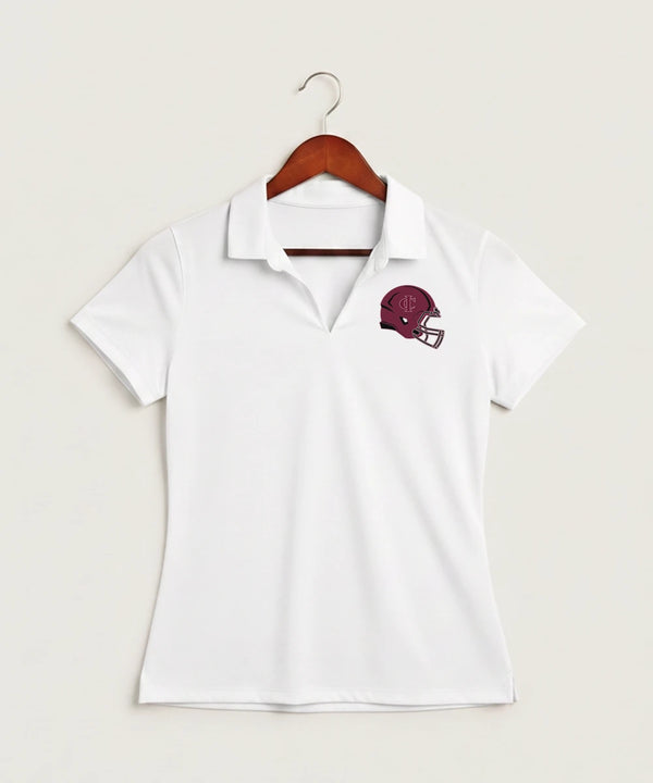 Crosby Ironton High School Football (Boys) - White Polo - Left Chest