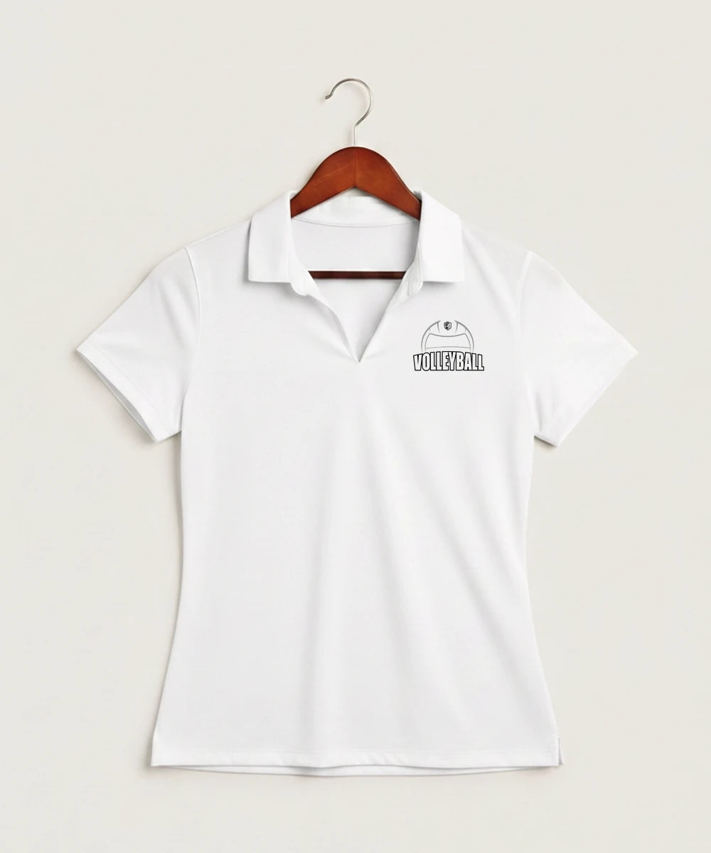 Kingsland High School Volleyball (Girls) - White Polo - Left Chest