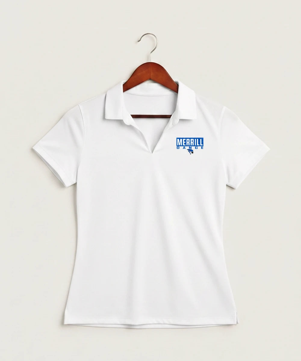 Merrill Dance and Cheer - White Polo - Left Chest