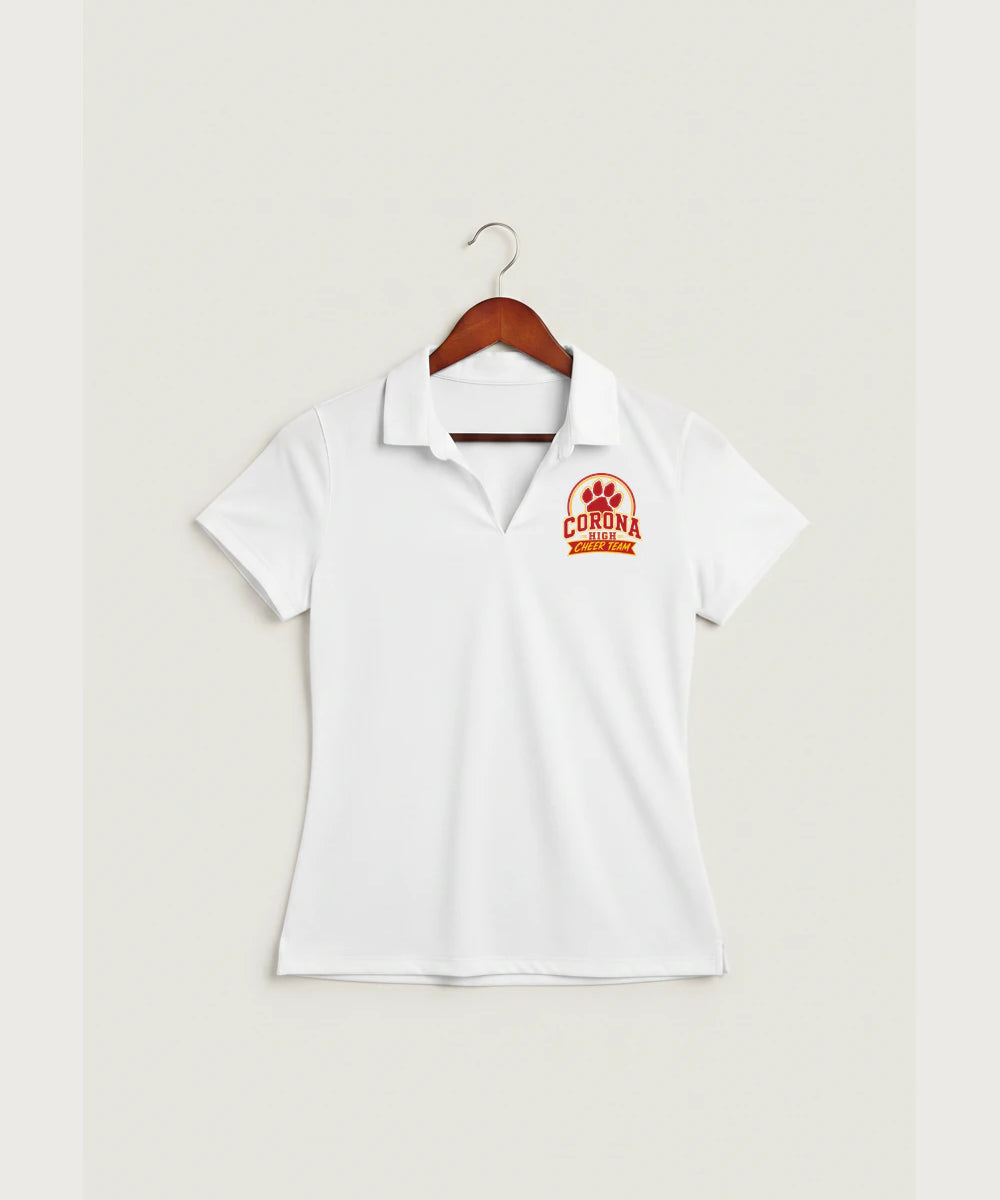 Corona Senior High School Cheer - White Polo - Left Chest