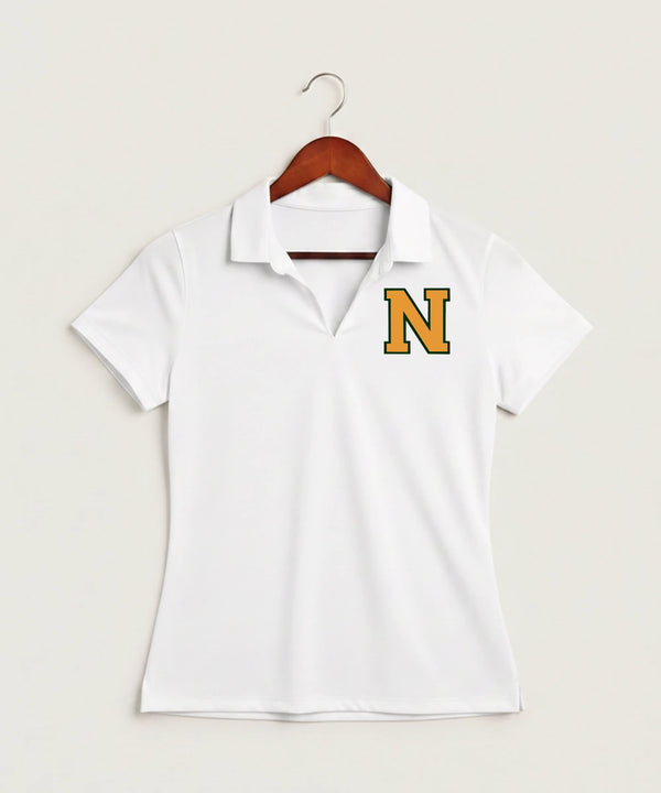 Nevis High School Volleyball (Girls) - White Polo - Left Chest