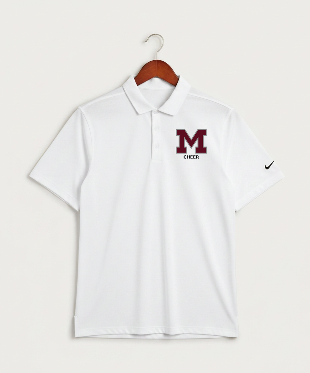 Moline Cheer general - White Polo - Left Chest