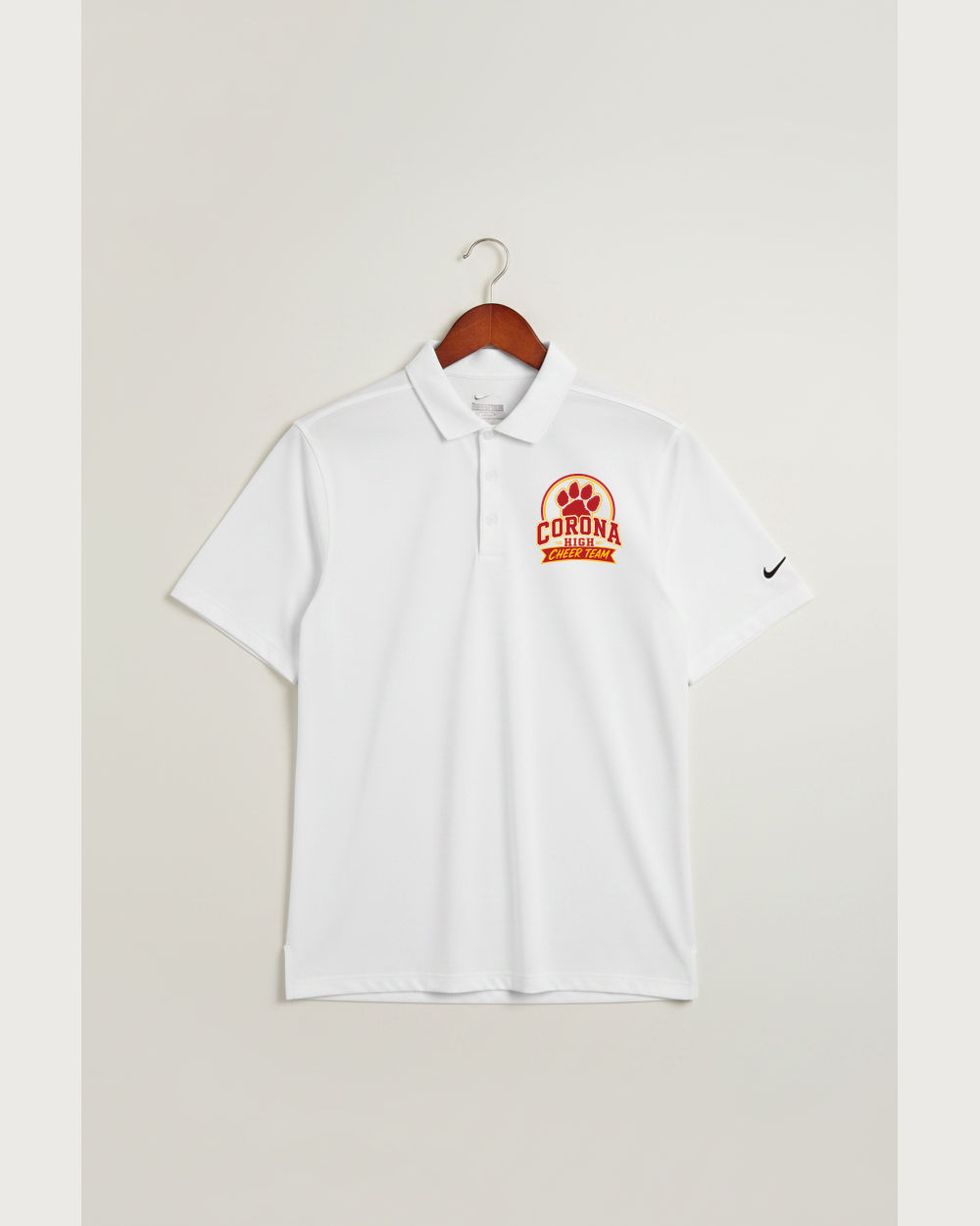 Corona Senior High School Cheer - White Polo - Left Chest