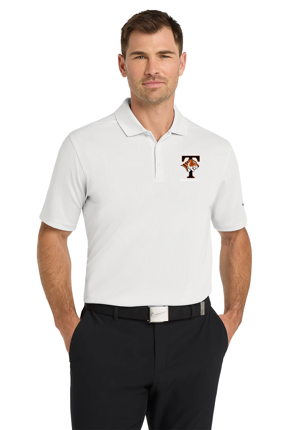 St. Cloud Tech Track & Field - White Polo - Left Chest