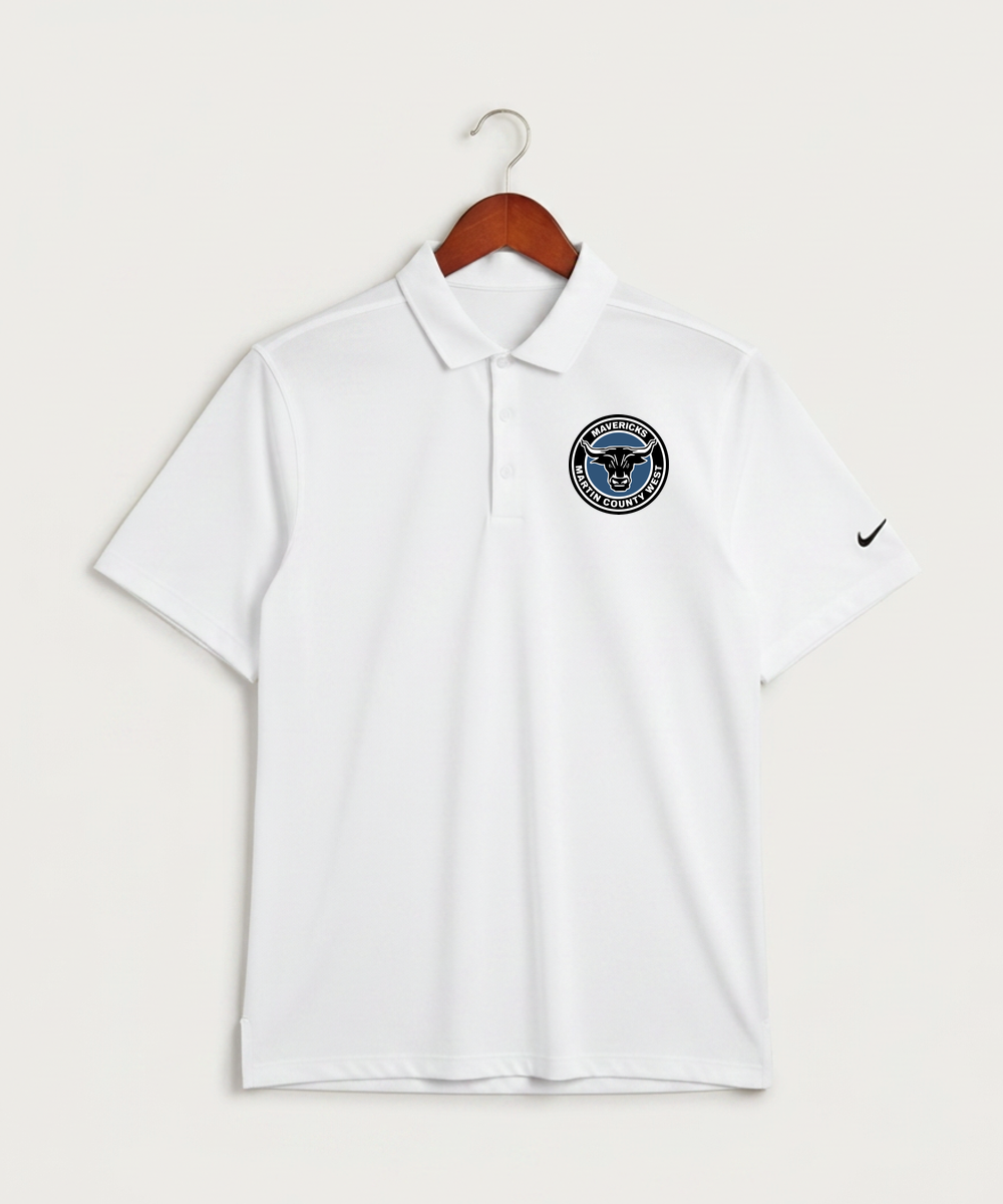 Martin County West High School Football (Boys) - White Polo - Left Chest