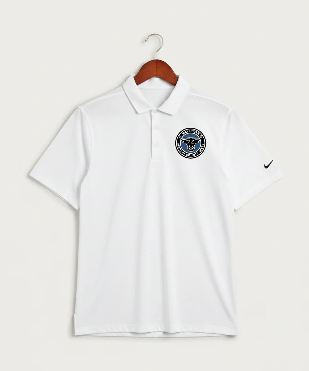 Martin County West High School Football (Boys) - White Polo - Left Chest