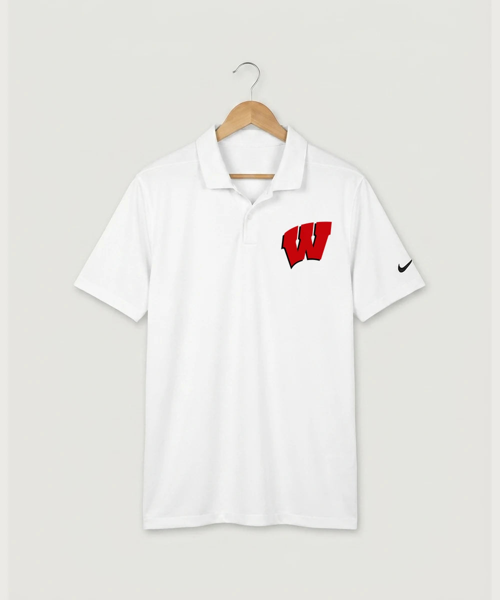 Wisconsin Hanger Test - White Polo - Left Chest (front)