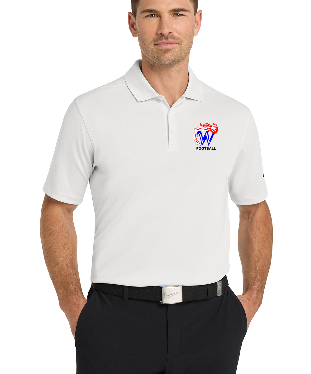 Waupaca High School Football - White Polo - Left Chest