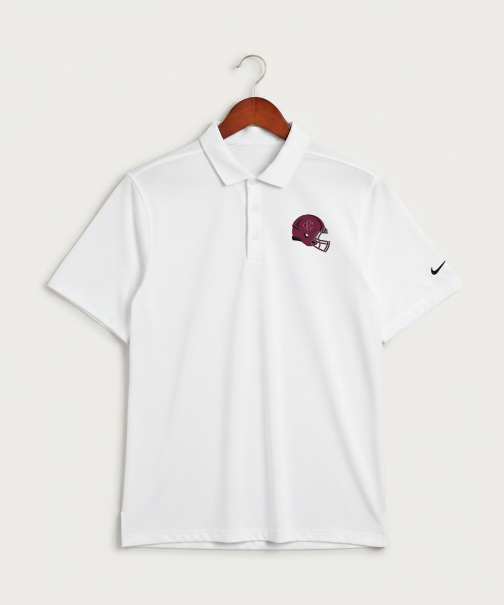 Crosby Ironton High School Football (Boys) - White Polo - Left Chest