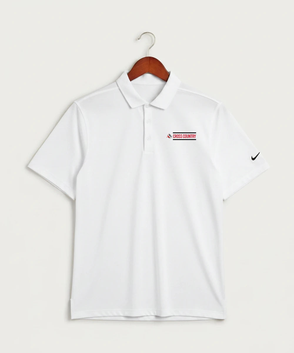 John Marshall High School Cross Country (Coed) - White Polo - Left Chest