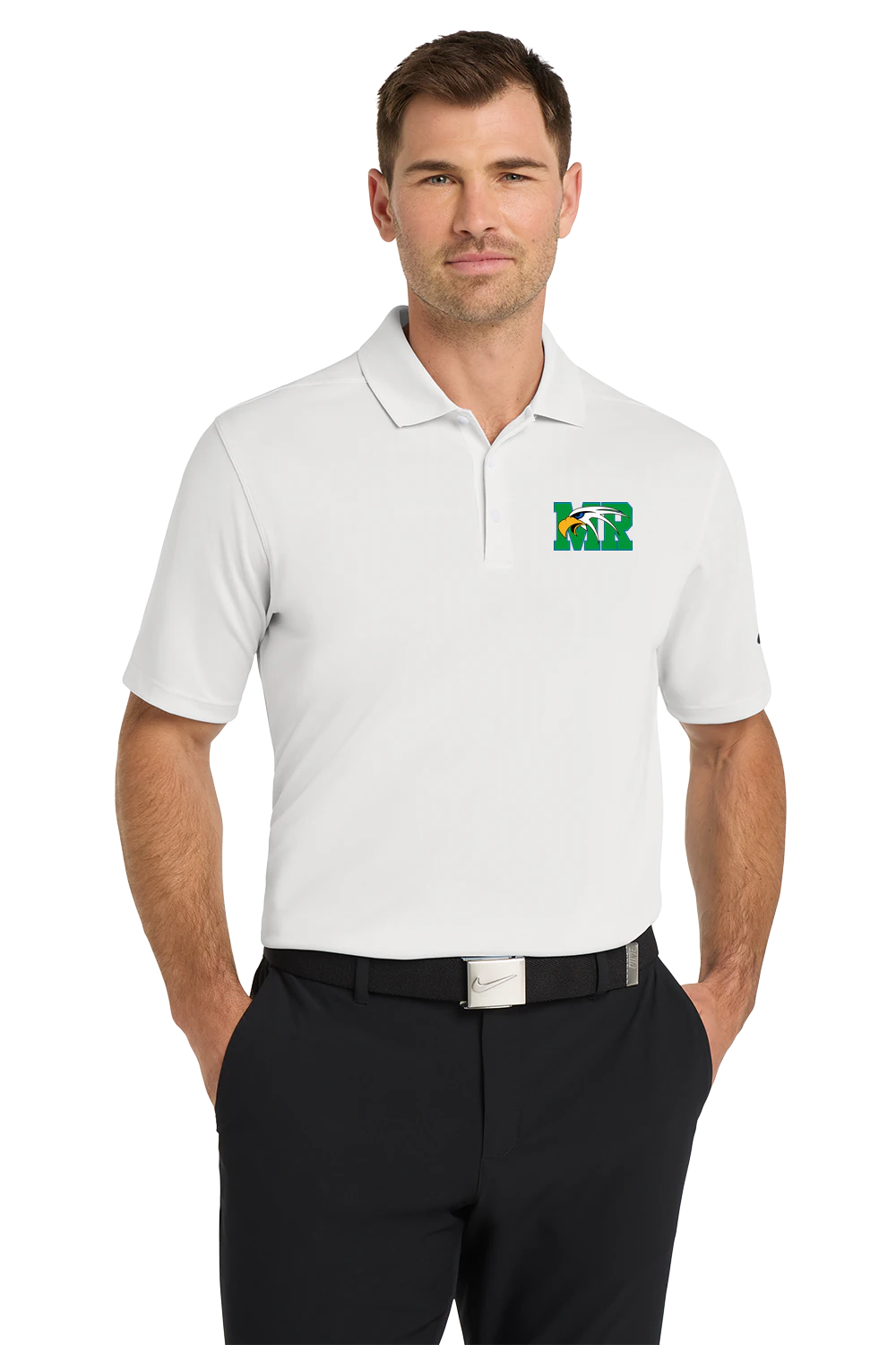 Maple River High School hockey_boys - White Polo - Left Chest