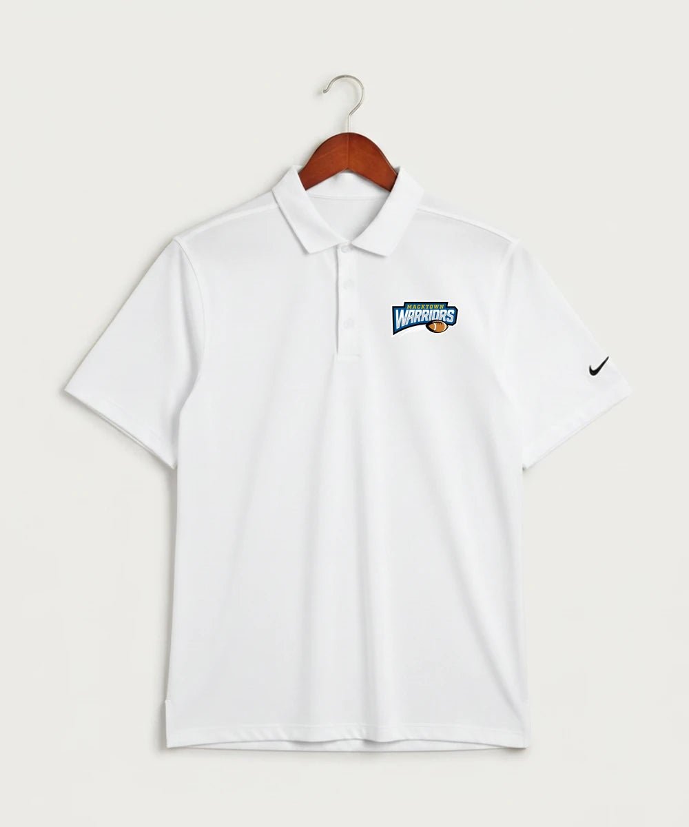 Macktown Warriors Football (Boys) - White Polo - Left Chest