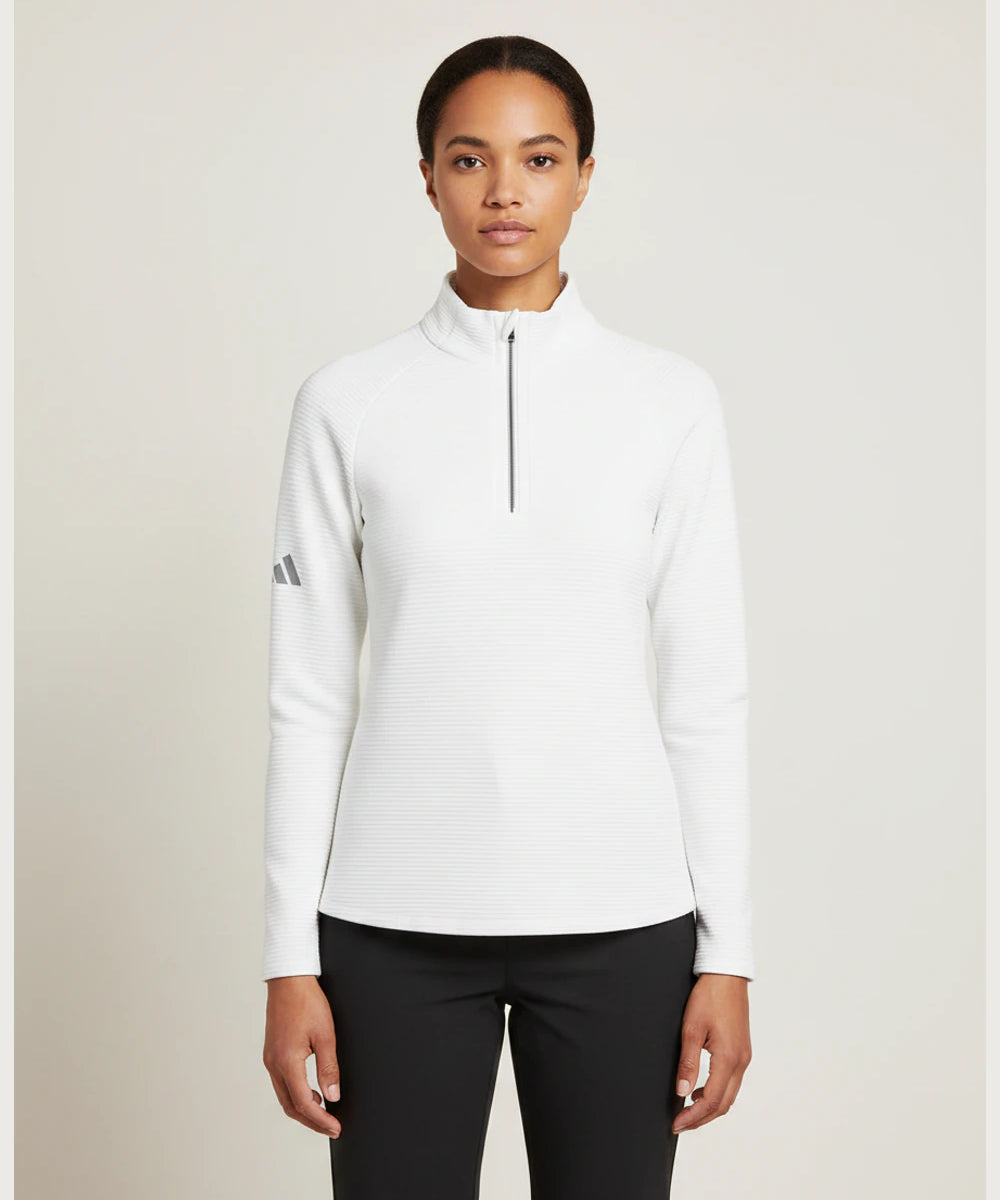 Notre Dame High School Team Store - White Quarter Zip - Left Chest (model)