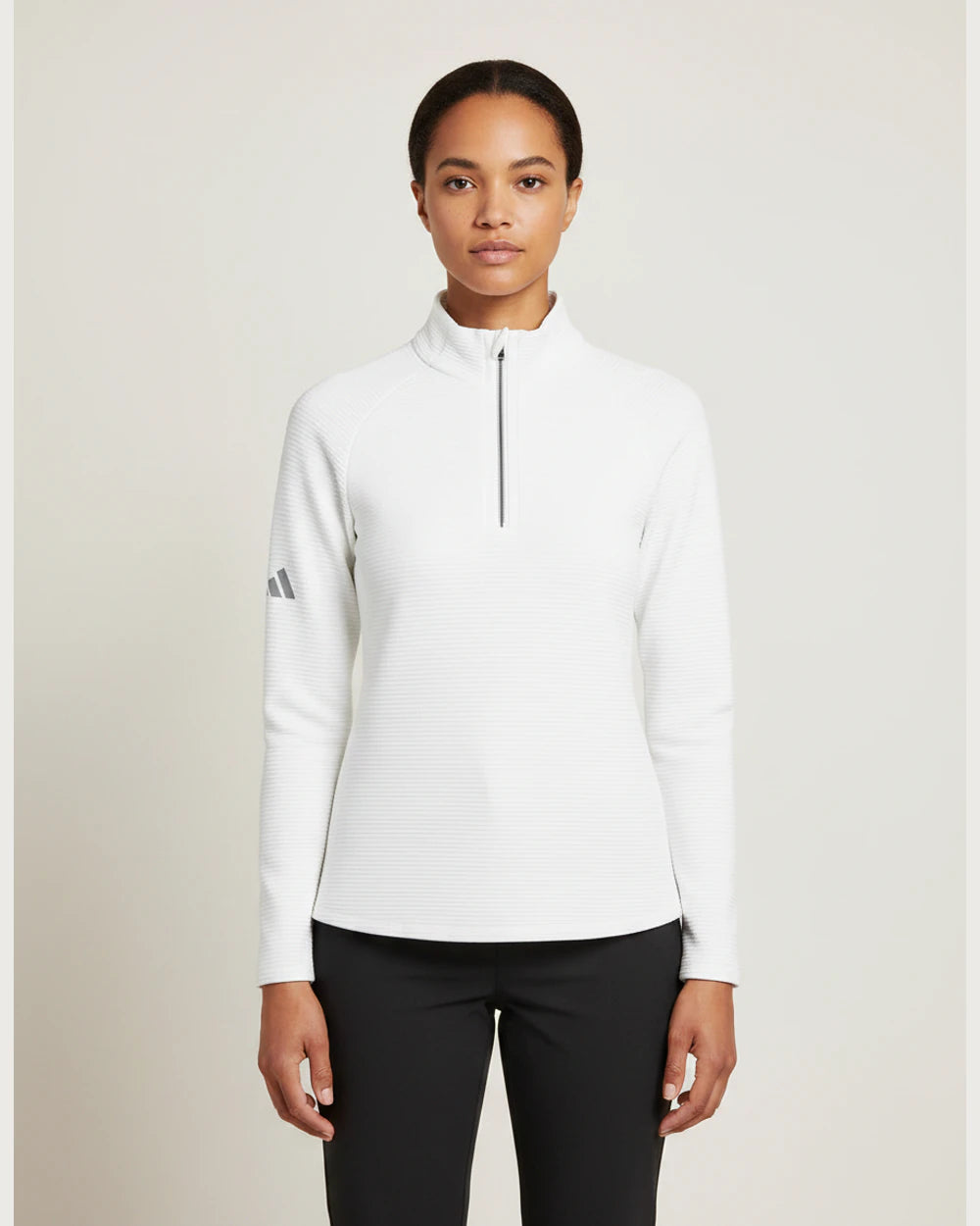 Notre Dame High School Team Store - White Quarter Zip - Left Chest (model)