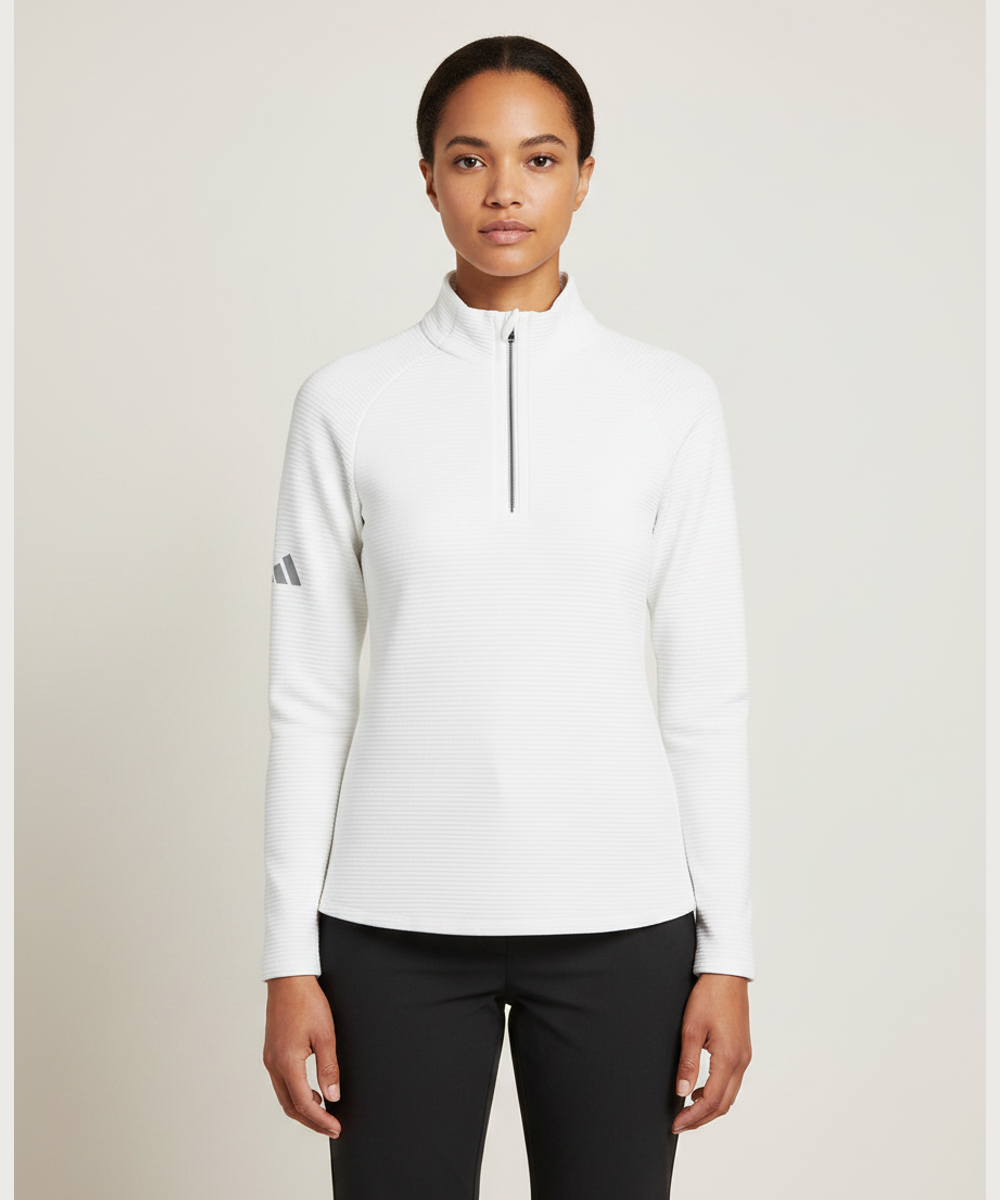 Notre Dame High School Team Store - White Quarter Zip - Left Chest (model)