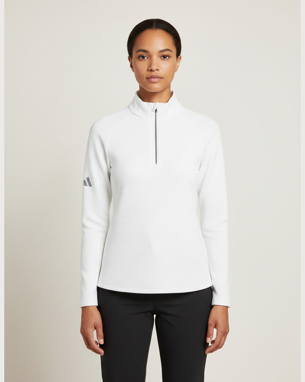 Notre Dame High School Team Store - White Quarter Zip - Left Chest (model)