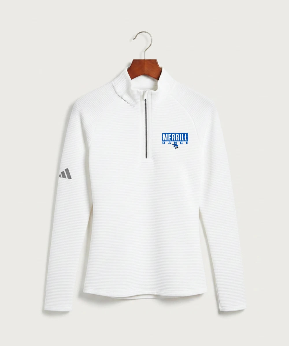 Merrill Dance and Cheer - White Quarter Zip - Left Chest