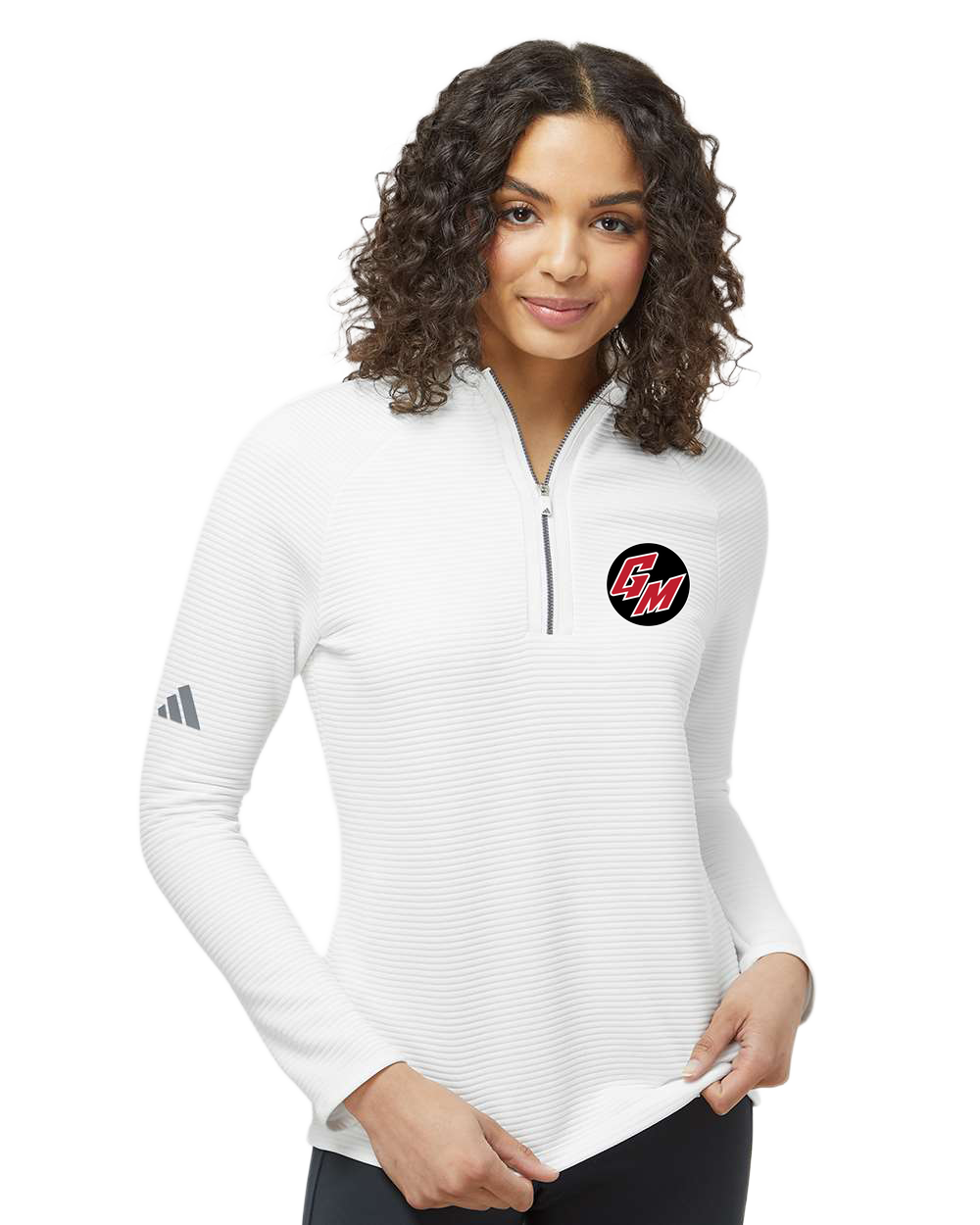 Free Test - White Quarter Zip - Left Chest