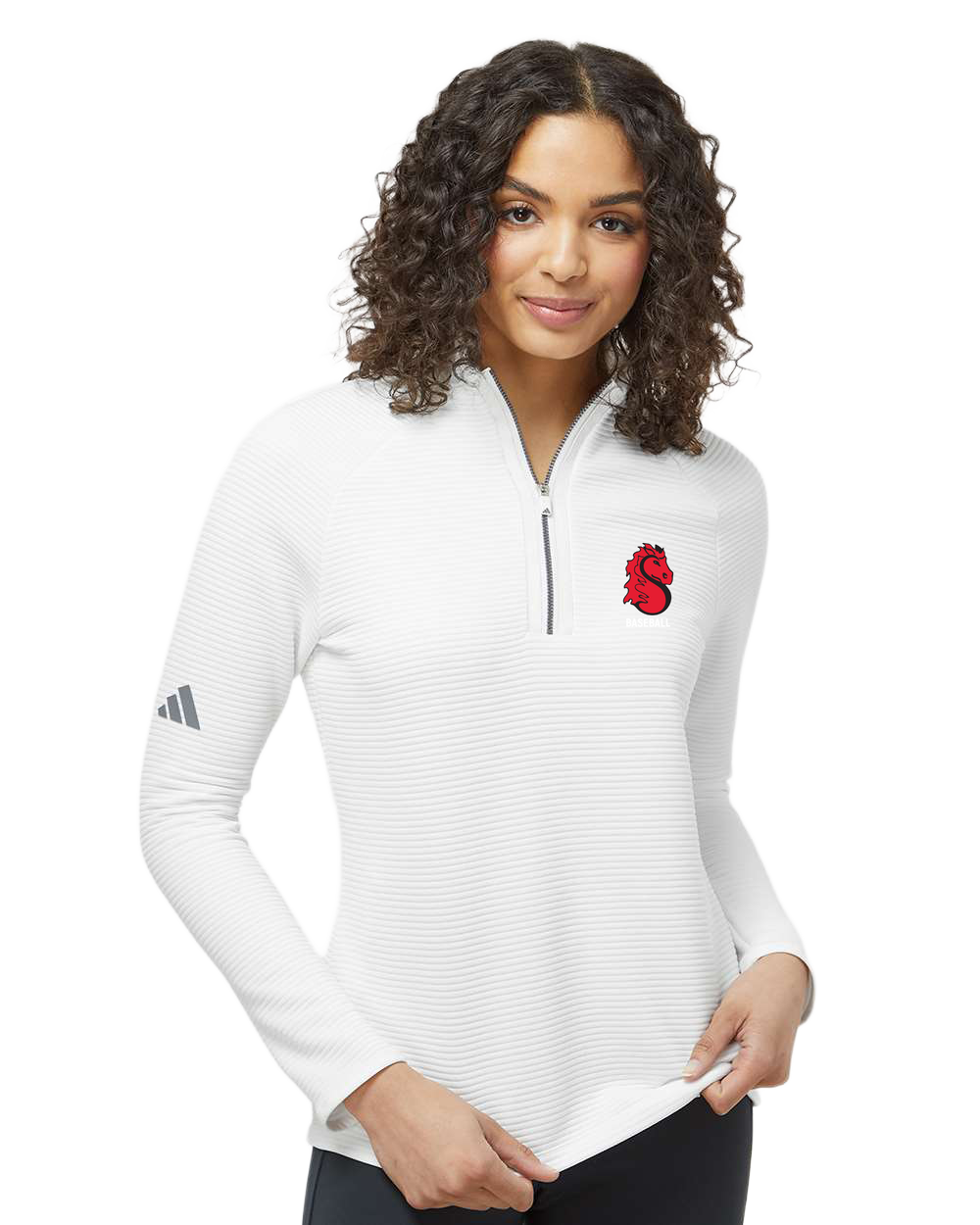 Stillwater Baseball - White Quarter Zip - Left Chest