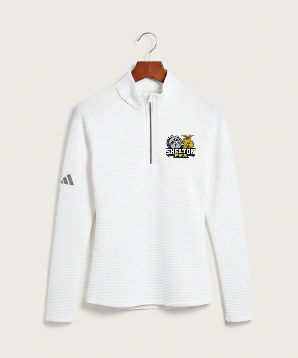 Shelton High School FFA general - White Quarter Zip - Left Chest