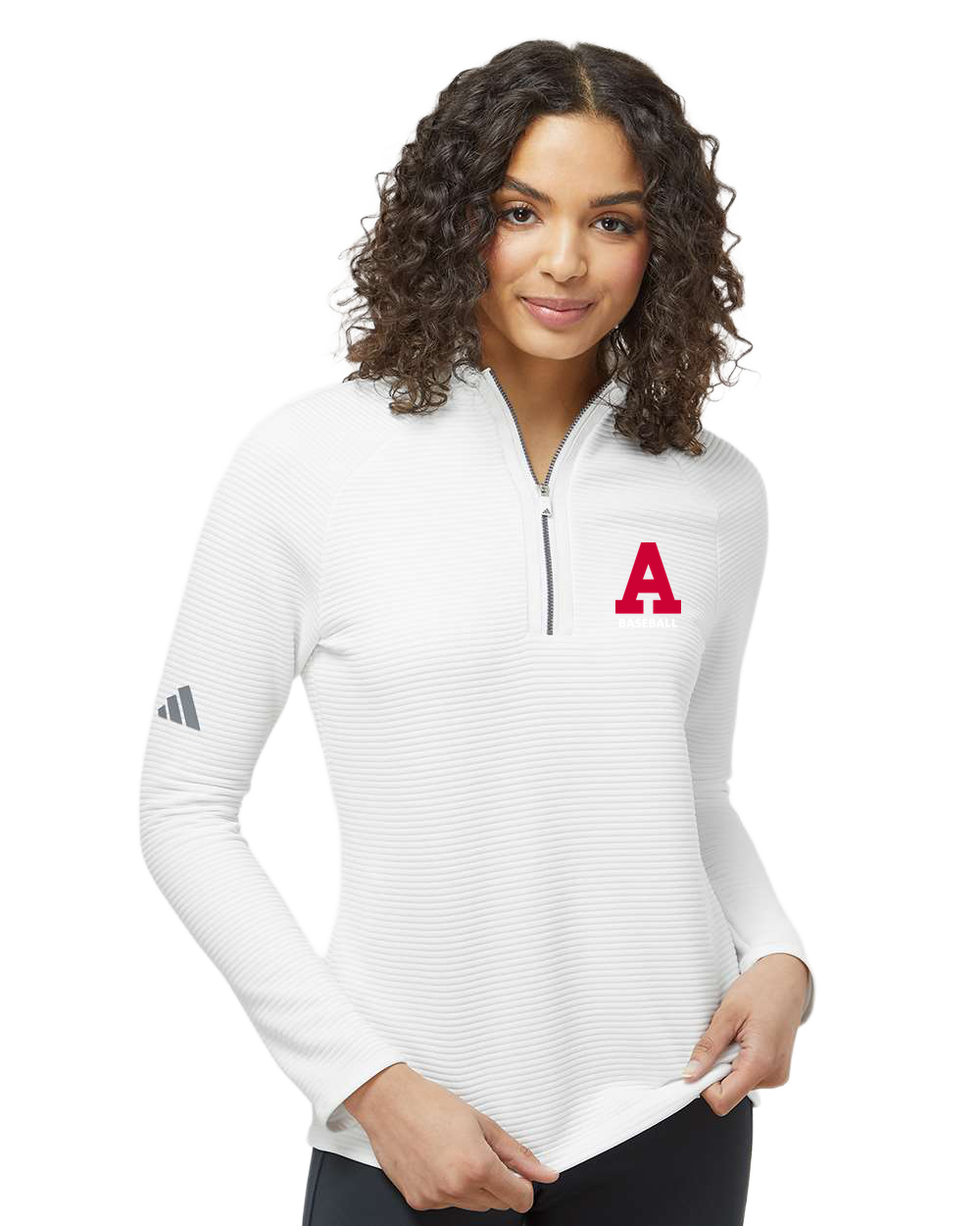 Austin Baseball - White Quarter Zip - Left Chest