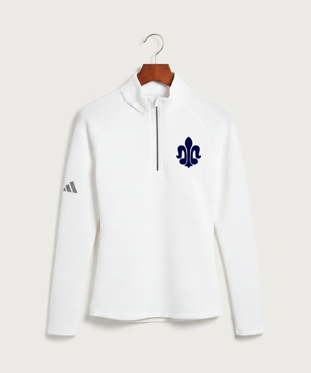 Saint Peter High School Athletics - White Quarter Zip - Left Chest