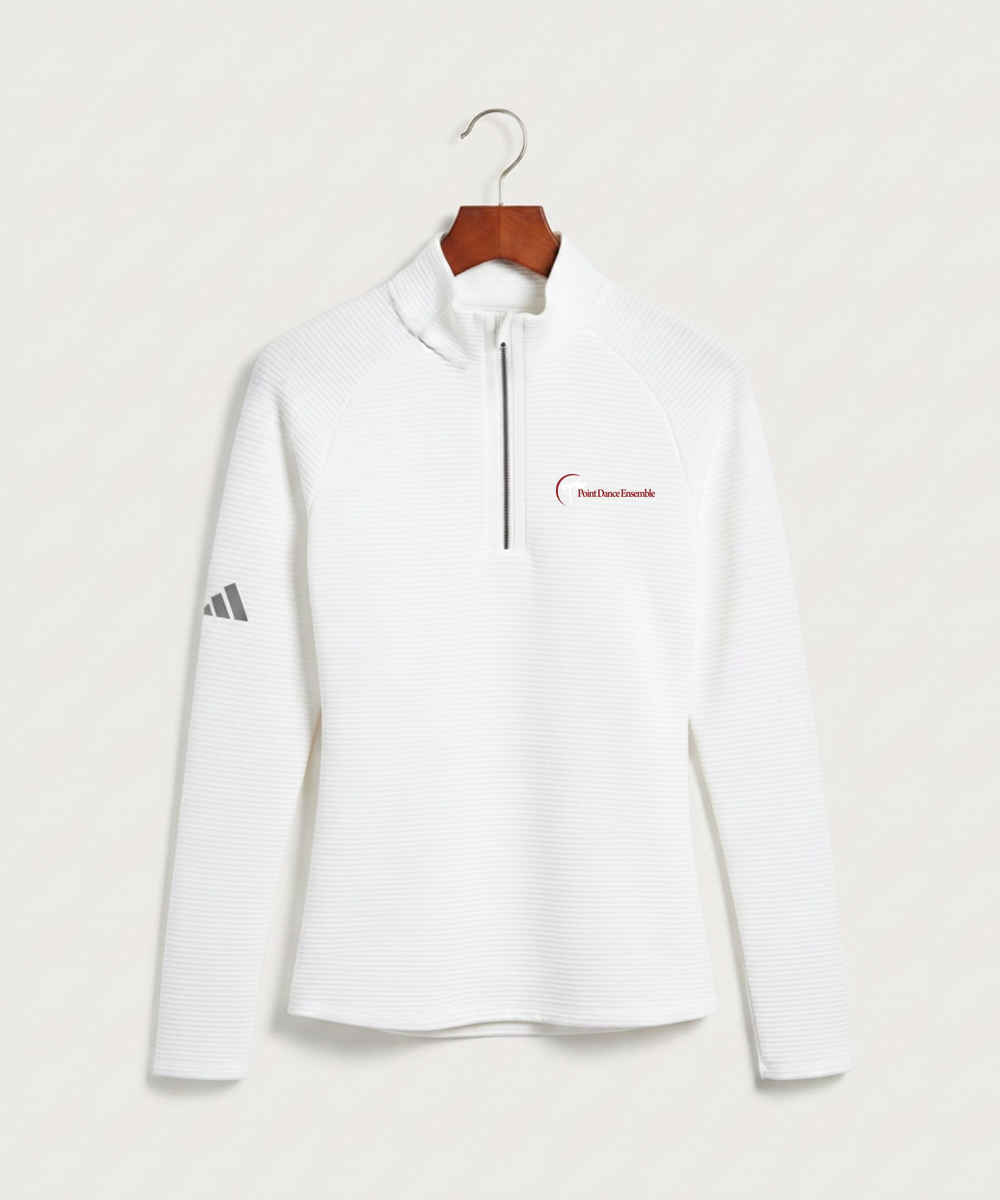 Point Dance Ensemble Dance - White Quarter Zip - Left Chest