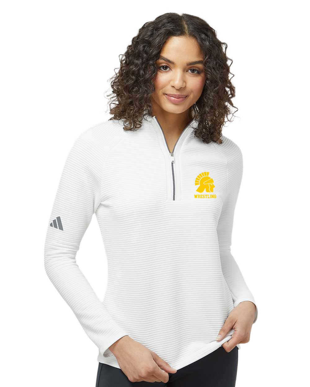 Testing - White Quarter Zip - Left Chest