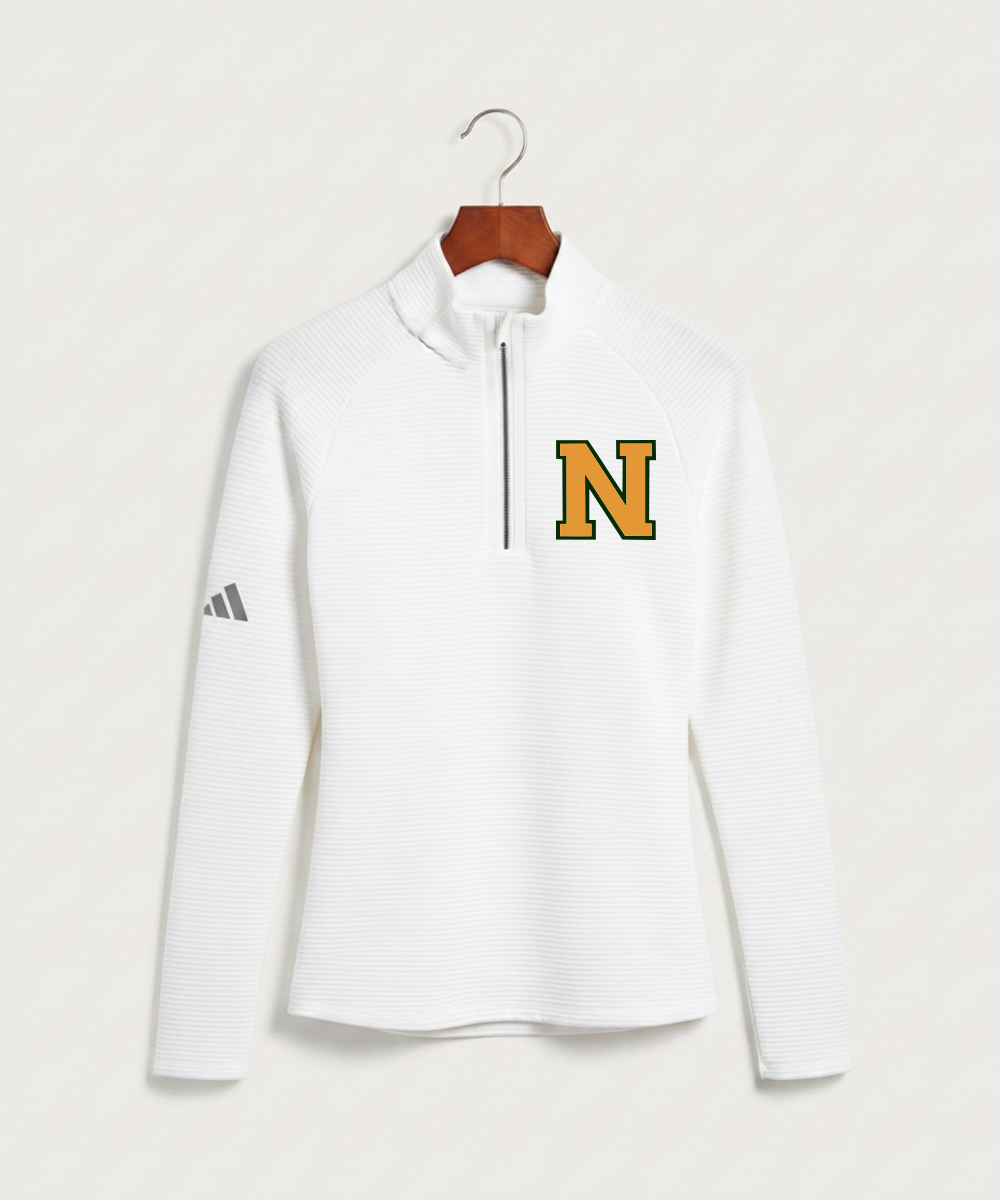 Nevis High School Volleyball (Girls) - White Quarter Zip - Left Chest