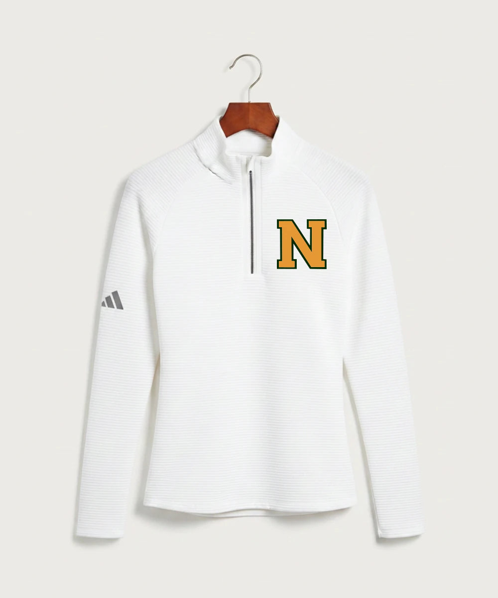 Nevis High School Volleyball (Girls) - White Quarter Zip - Left Chest