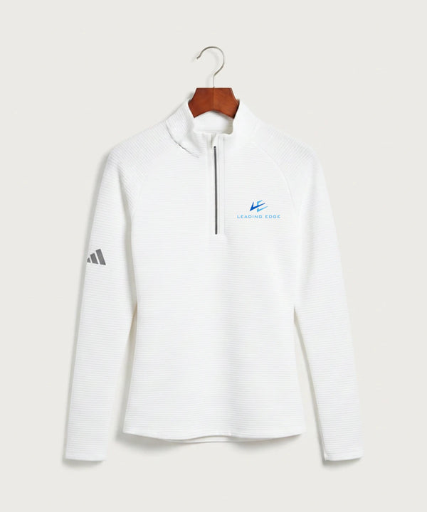 Leading Edge Team Store - White Quarter Zip - Left Chest
