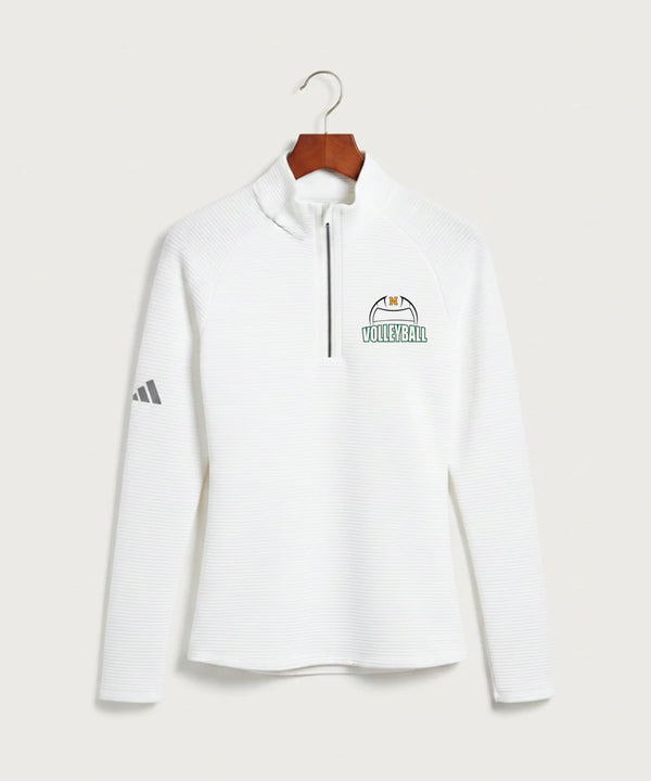 Nevis High School Volleyball (Girls) - White Quarter Zip - Left Chest