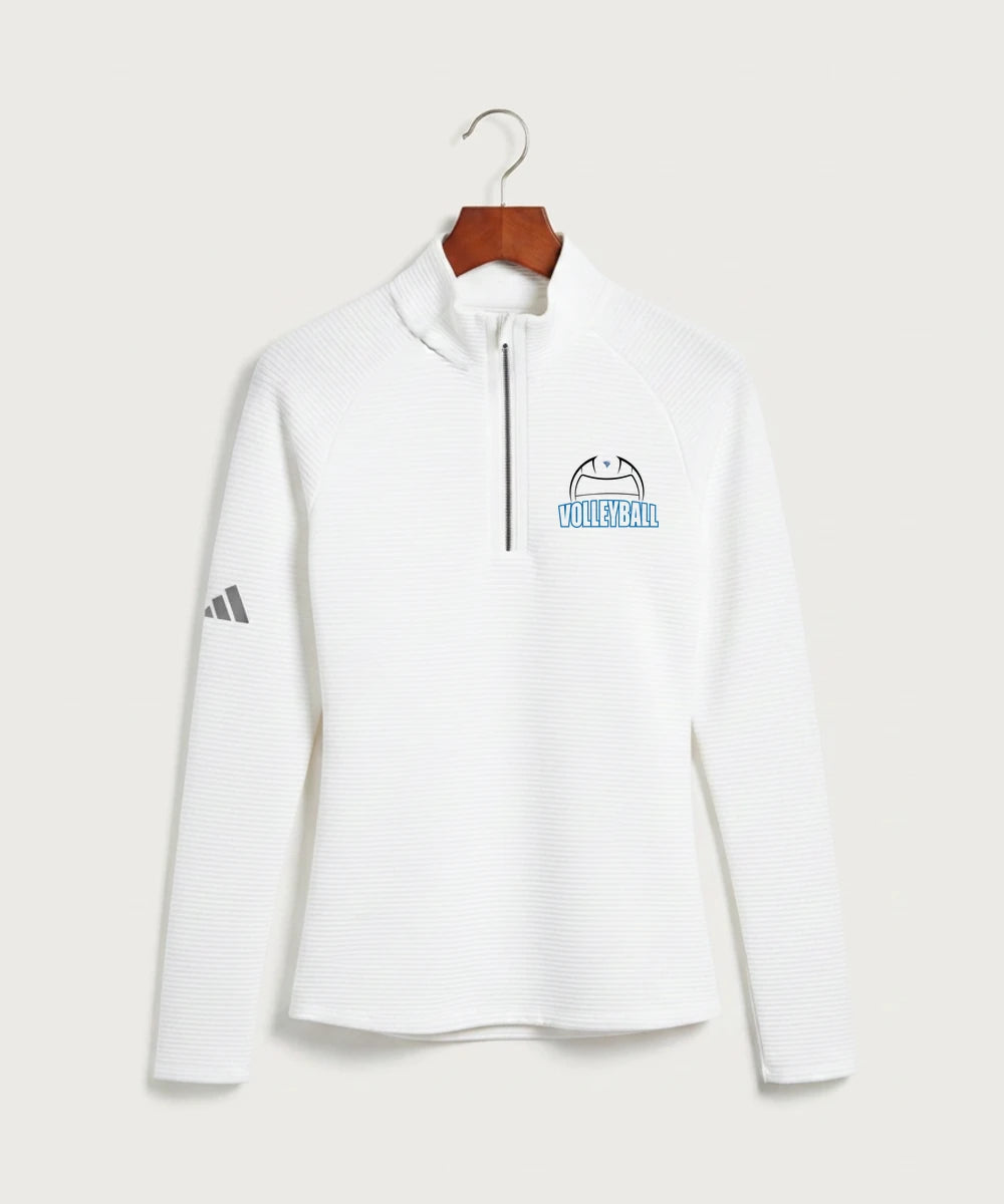 Eastview High School Volleyball (Girls) - White Quarter Zip - Left Chest