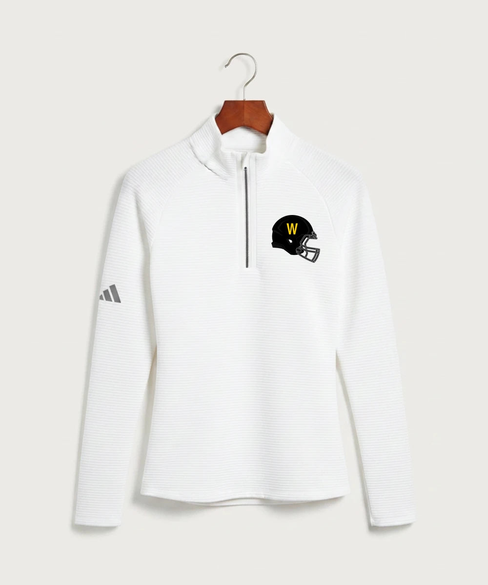 Warroad High School Football (Boys) - White Quarter Zip - Left Chest