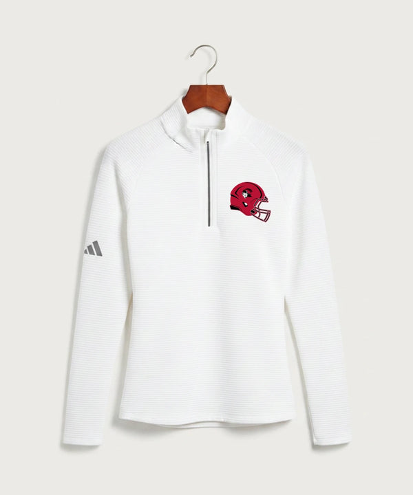 Border West Football (Boys) - White Quarter Zip - Left Chest