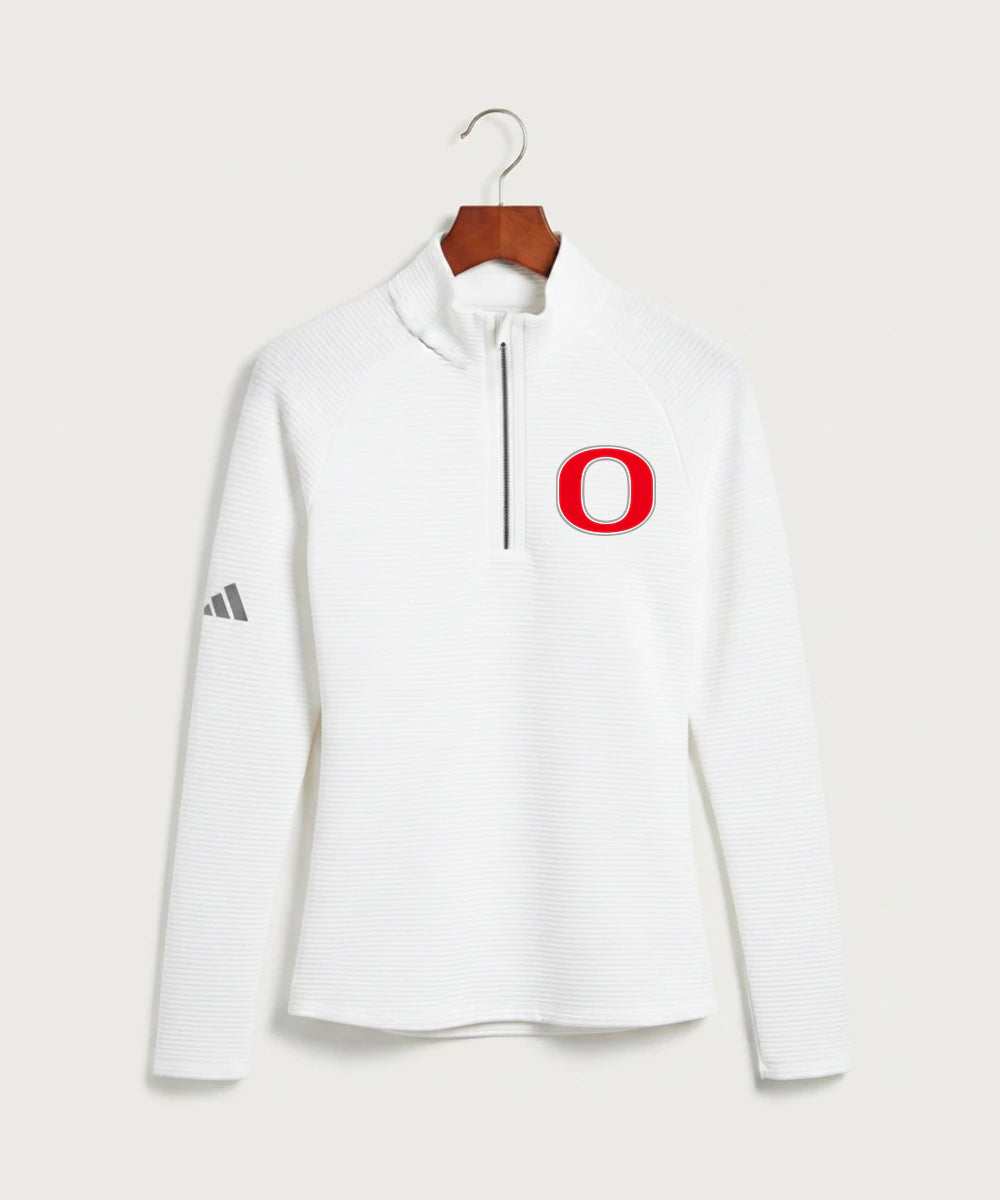 Osakis High School Athletics Coed - White Quarter Zip - Left Chest