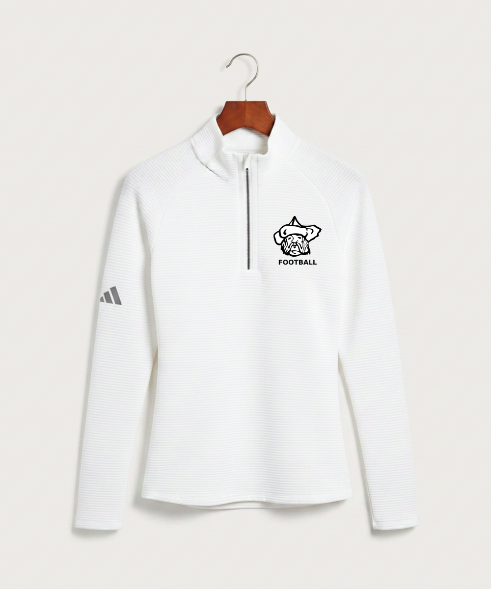 Polo HS Football general - White Quarter Zip - Left Chest