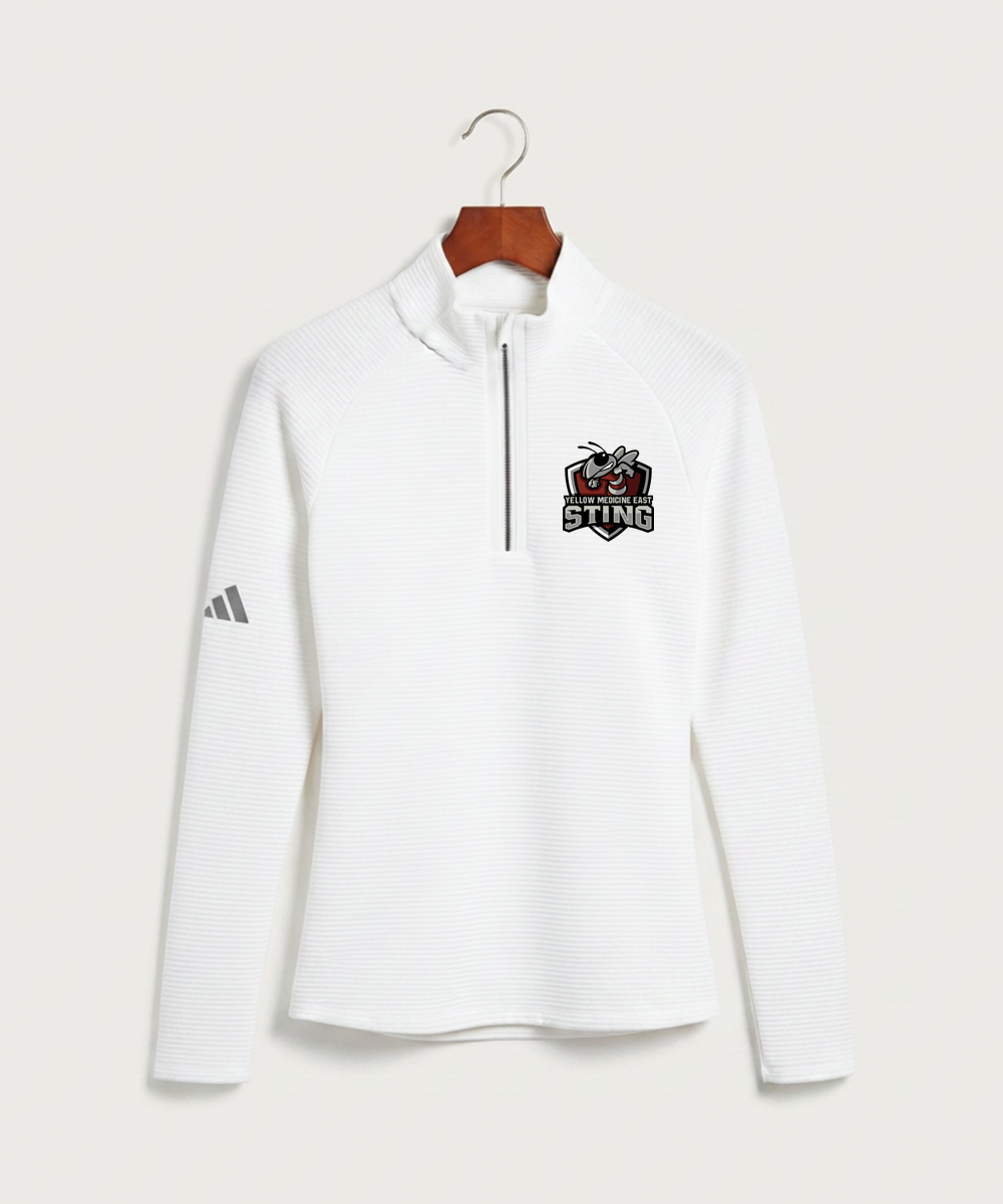 Yellow Medicine East High School Athletics - White Quarter Zip - Left Chest