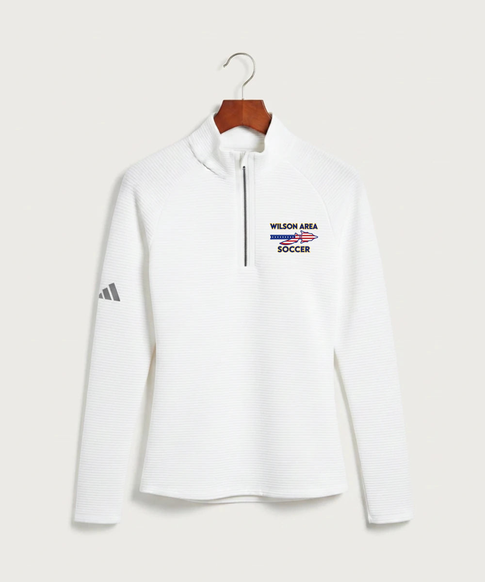 Wilson Area School Soccer Soccer - White Quarter Zip - Left Chest