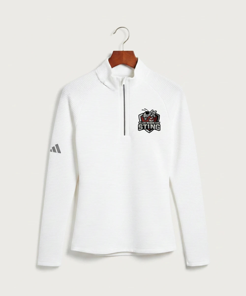Yellow Medicine East High School Athletics - White Quarter Zip - Left Chest