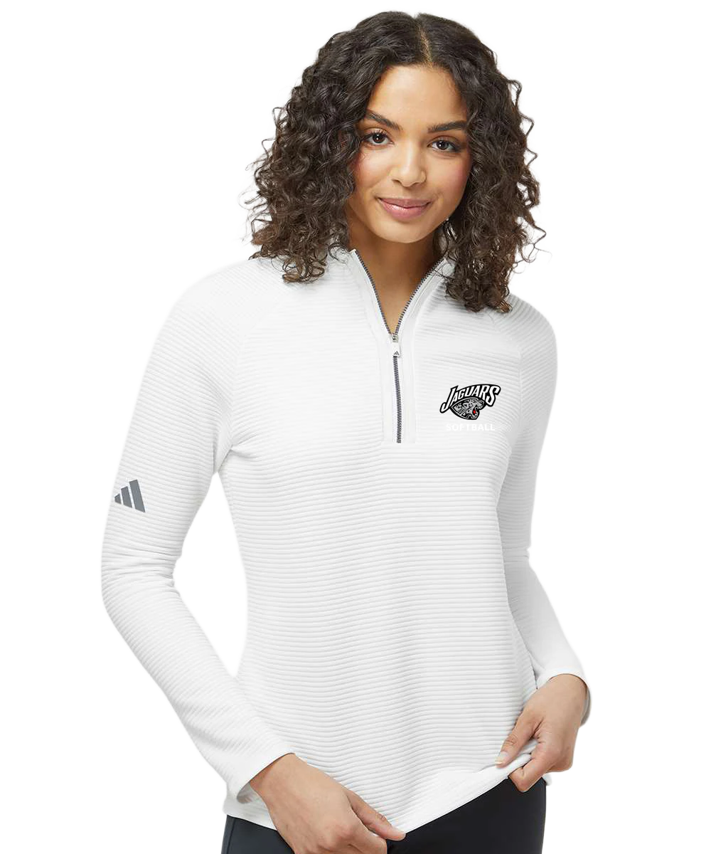 Hinckley Finlayson Softball - White Quarter Zip - Left Chest