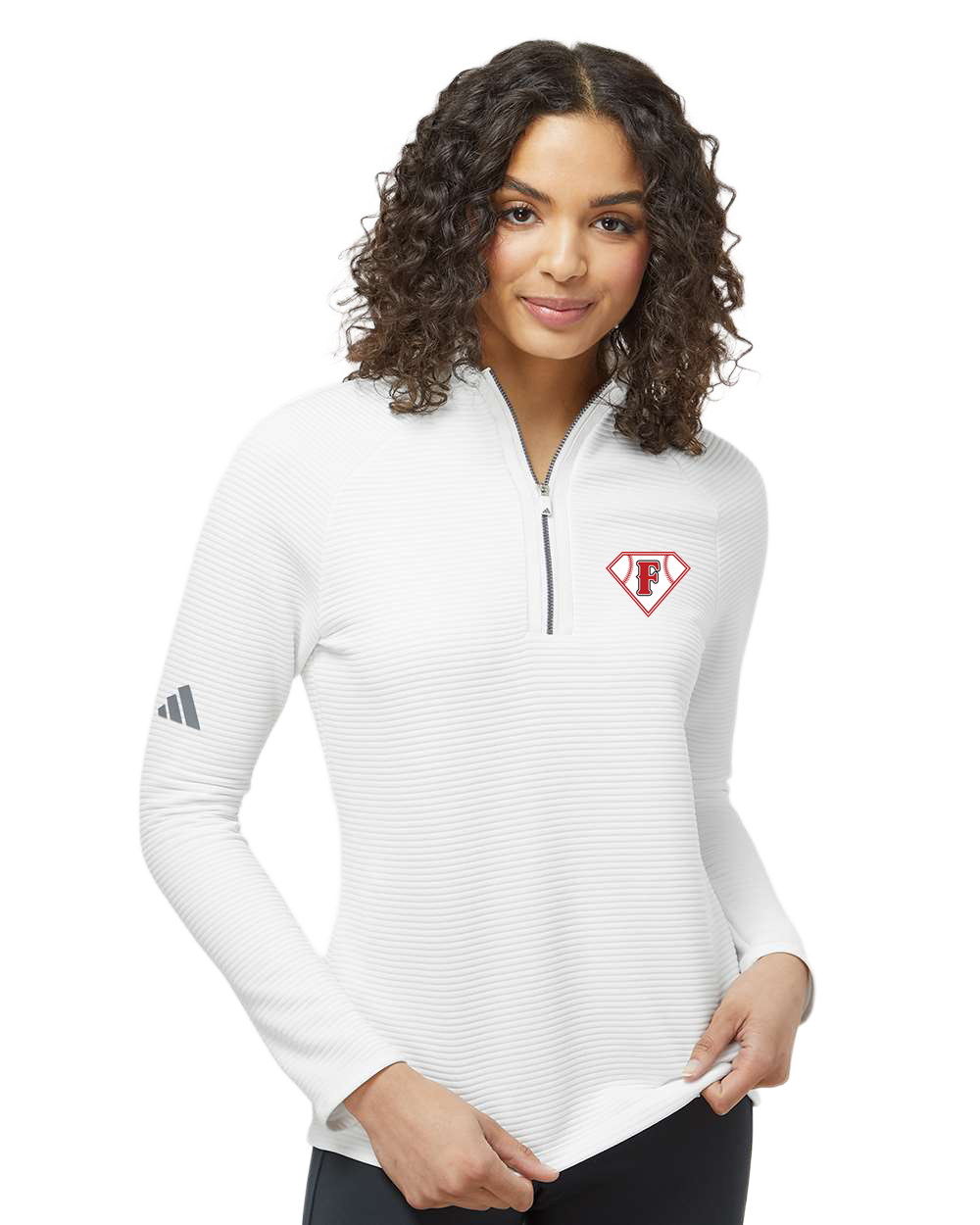 Fairmont Baseball - White Quarter Zip - Left Chest