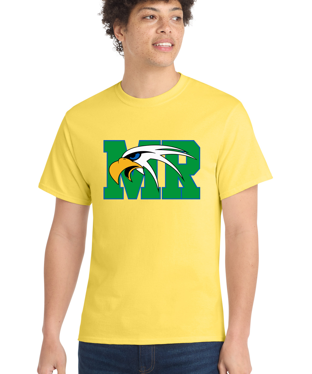 Maple River High School hockey_boys - Yellow Port & Co Core Cotton Tee. PC54