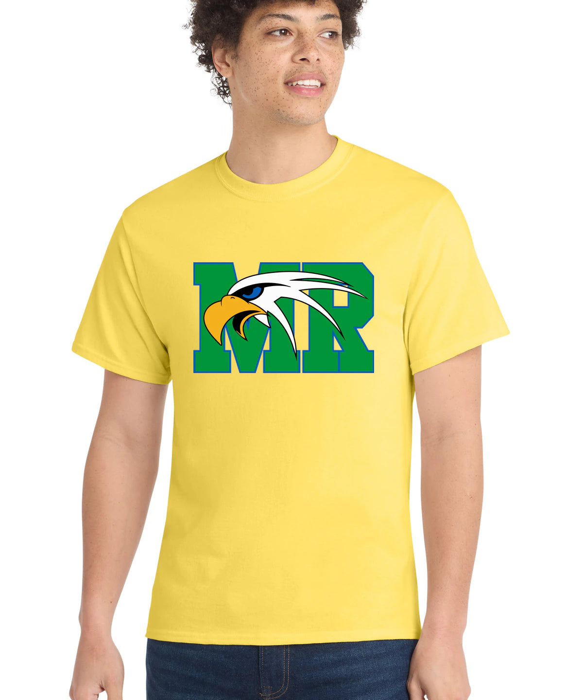 Maple River High School hockey_boys - Yellow Port & Co Core Cotton Tee. PC54